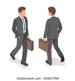 Vector isometric illustration of businessman.