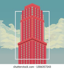 Vector isometric illustration city - Vector illustrator. Vector