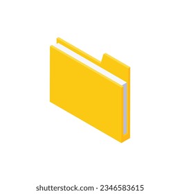 Vector isometric illustration of data folder icon