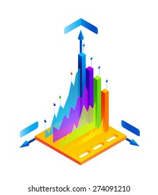Vector isometric infographic illustration.