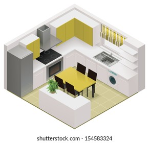 Vector Isometric Kitchen Icon