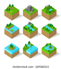 Vector Of Isometric Landscape Icon