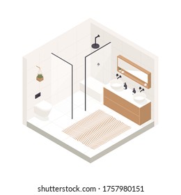 El cuarto de baño es muy acogedor, con mobiliario variado, y es de color verde.