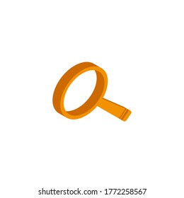 Vector isometric magnifier icon on a white background