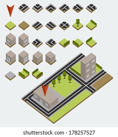 Vector isometric map kit
