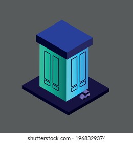Vector isometric modern simple house