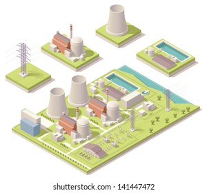 Vector Isometric Nuclear Power Station