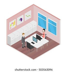 Vector Isometric Office