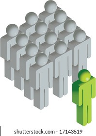 vector isometric people, an individual, innovator, or entrepreneur