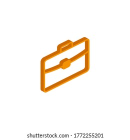 Vector isometric portfolio icon on a white background