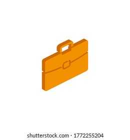 Icono de portafolio isométrico vectorial en fondo blanco