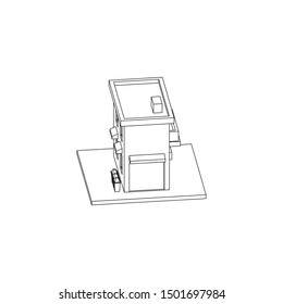 Vector isometric representing hotel or house