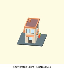 Vector isometric representing hotel or house