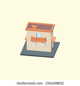 Vector isometric representing hotel or house