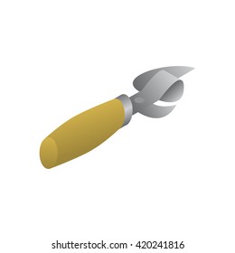 vector isometric single can opener realistic illustration
