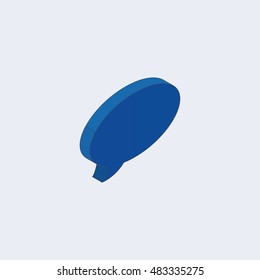 Vector Isometric Speech Bubble