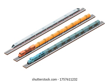 Vector isometric of various types of train circuits on the track