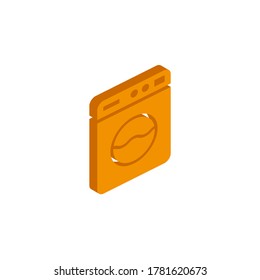 Vector isometric Washing machine  icon on a white background