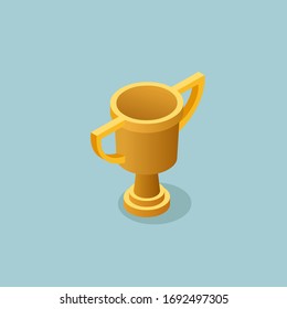 Isometriumsieger-Icon der Vektorillustration 