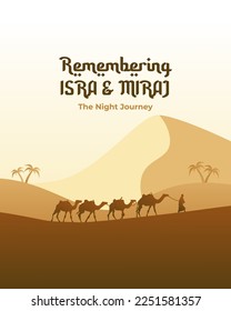 Vector Isra Miraj Poster Template.