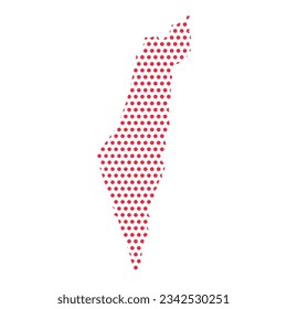 Vector Israel Dotted Map Illustration, kann für Geschäftsdesigns, Präsentationen oder alle geeigneten Designs verwendet werden.