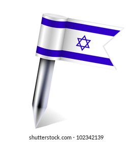 Vector Israel flag isolated on white. Eps10