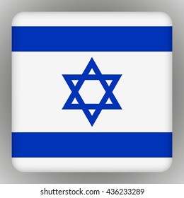 Vector - Israel Flag Smartphone Application Square Buttons.