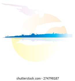 Vector Istanbul Silhouette. Illustration