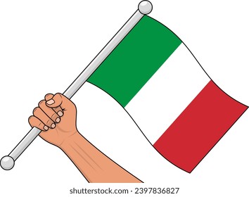 vectores y palos de bandera italianos