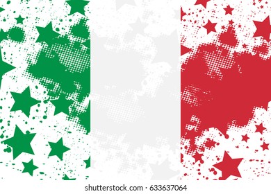 Vector Italian grunge flag. Using for decoration works.
