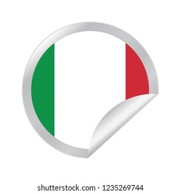 Vector Italy circle folded