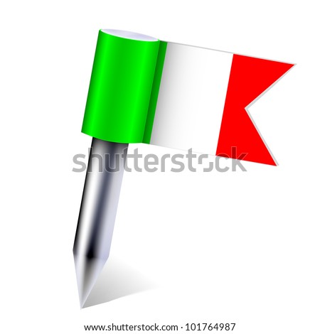 Vector Italy country flag isolated on white. Eps10