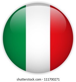 Vector - Italy Flag Glossy Button