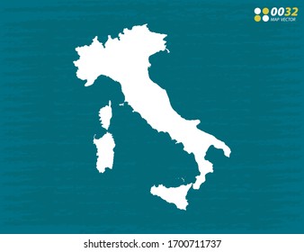 Vektorillustration von Italien Karte auf dunklem Hintergrund.