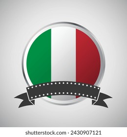 Vector Italien Runde Flagge Banner Vektor-Illustration