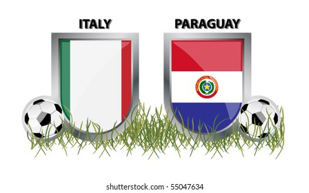 vector italy vs paraguay