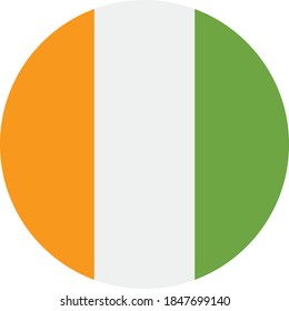 Vector - ivory coast Flag Button Icon
