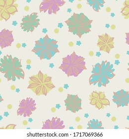 Vektorillustration Elfenbeinküche und Zeichnung sehen wie floraler, nahtloser Musterhintergrund aus. Perfekt für Stoff, Tapeten,
Scrapbooking-Projekt.