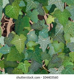 Vector ivy seamless pattern. EPS 10
