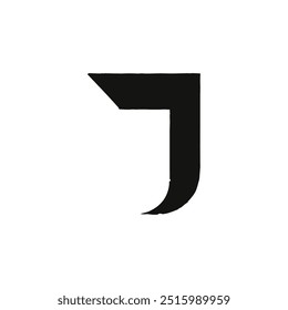 Plantilla de concepto de letra J de Vector