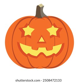 Vector Jack O Linterna estrella ojo calabaza adorno de halloween