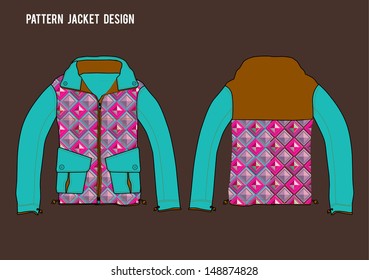 vector jacket design template tribal indian pattern