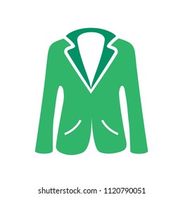 Vector Jacket Icon, Man Clothing Fashion, Mail Suit - Coat Illustration Isolated