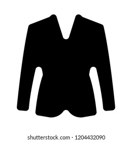 Vector Jacket Icon, Man Clothing Fashion, Mail Suit - Coat Illustration Isolated