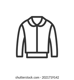 Vector jacket line icon. Symbol in trendy outline style. Vector illustration isolated on a white background. 