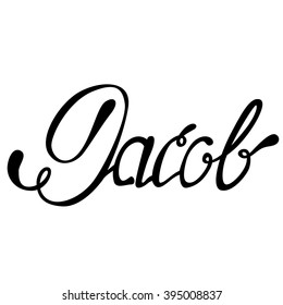 Vector Jacob name lettering
