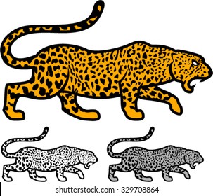 Vector Jaguar leopard Logo emblem symbol