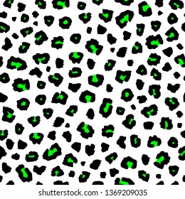 Vector jaguar seamless monochrome pattern.