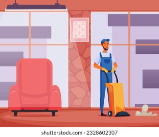 Staubreinigungsstaub im Hotel