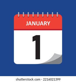 vector january hanging calendar for teaching materials or design work